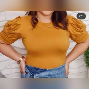 Cute Puffy Sleeves Top